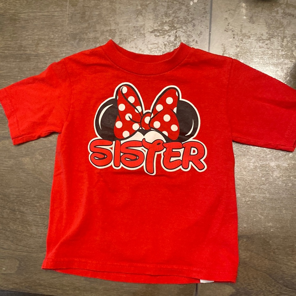 2T Minnie Mouse Disney Sister Shirt.